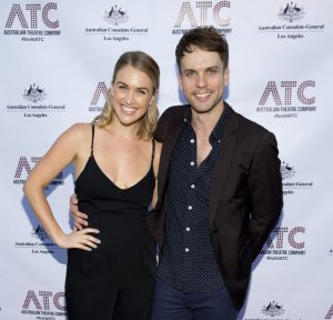 "Hustle or Die." Miranda on the red carpet in LA for the Aussie film 'Ruben Guthrie'